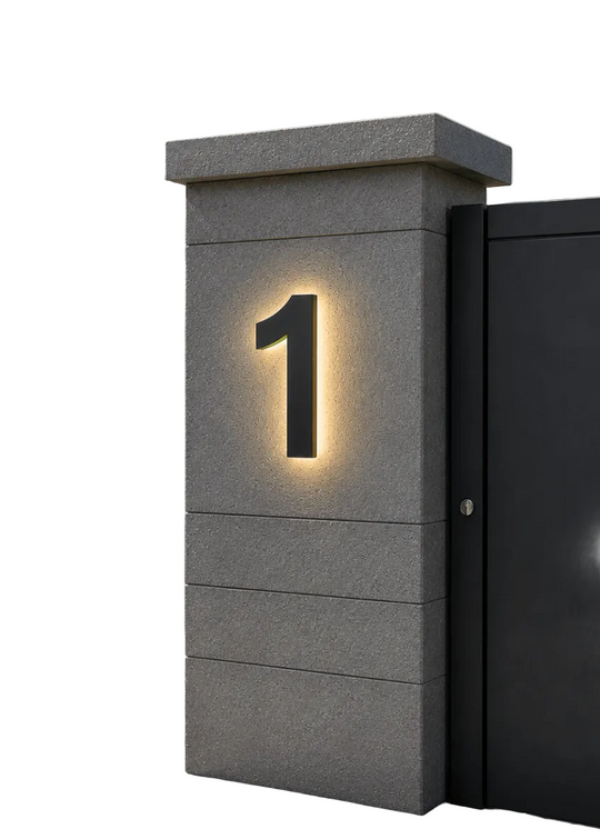 LED-Hausnummer Modern für individuelle Gestaltung 0