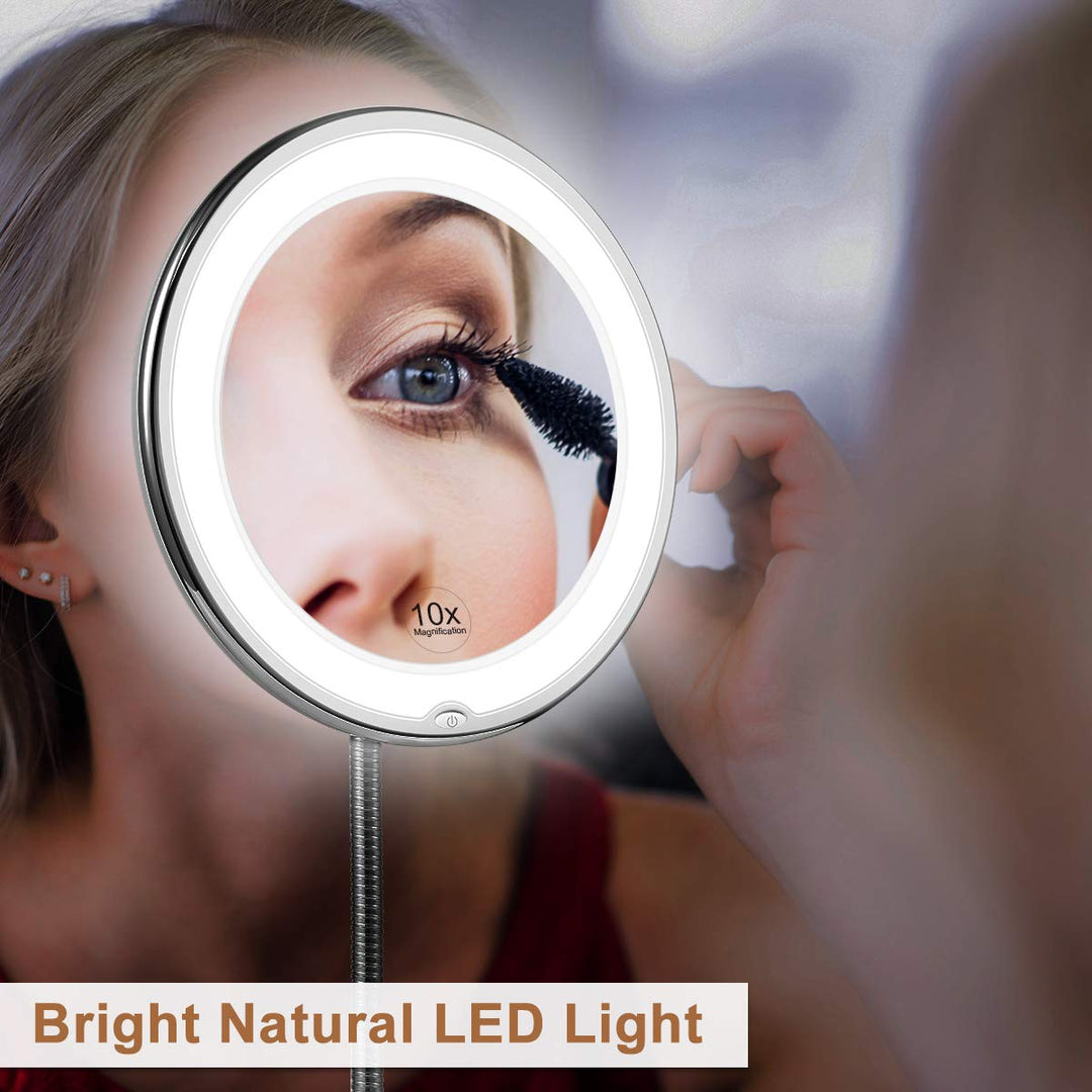 LED-Vergrößerungsspiegel mit Schwanenhals für präzises Make-up 0