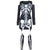 Langarm Halloween Kostüm Set mit Skelett Druck für Herren und Damen 5