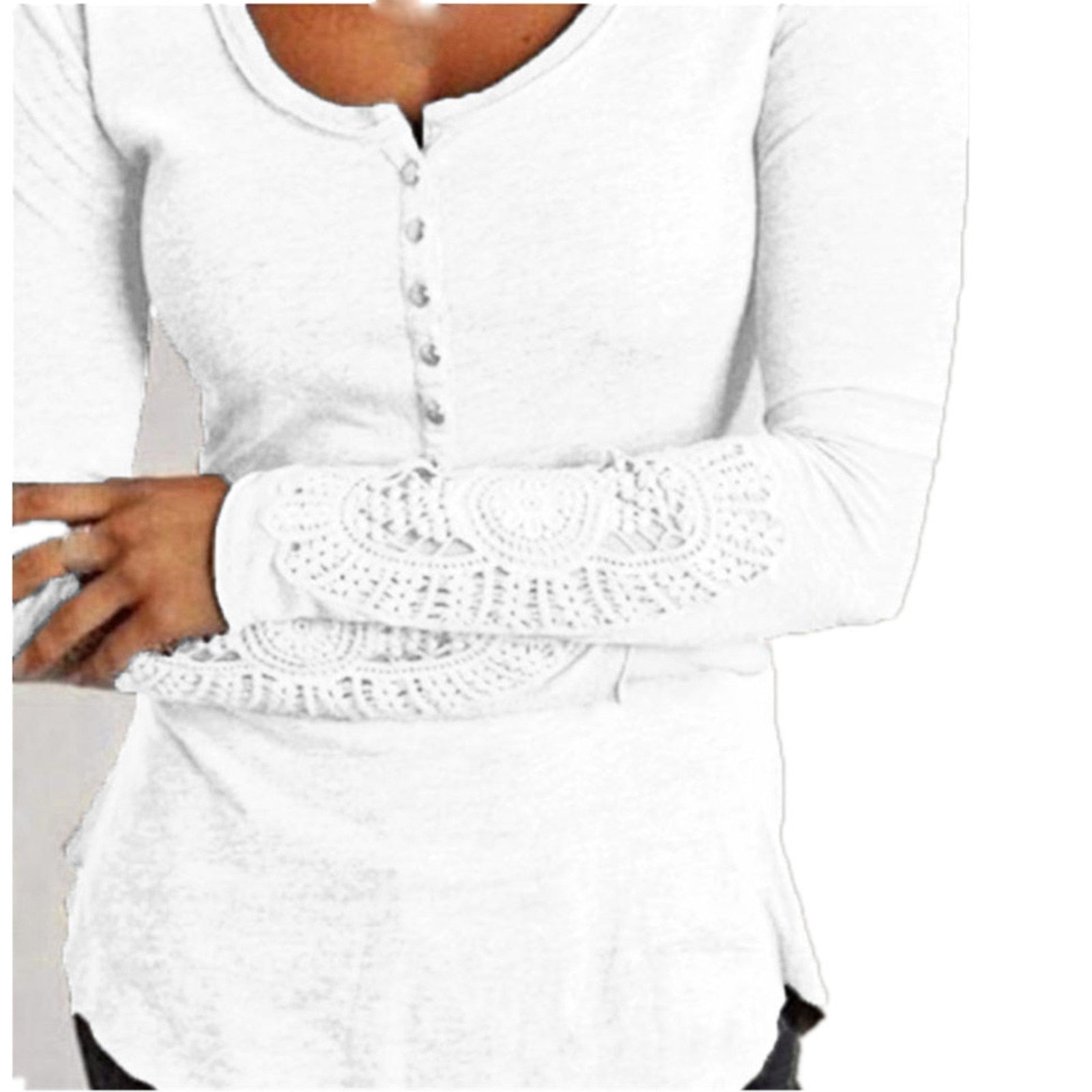 Langarmhemd Mit Spitze