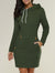 Langes Sweatshirt-Kleid Mit Kapuze