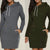 Langes Sweatshirt-Kleid Mit Kapuze