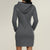 Langes Sweatshirt-Kleid Mit Kapuze