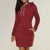 Langes Sweatshirt-Kleid Mit Kapuze