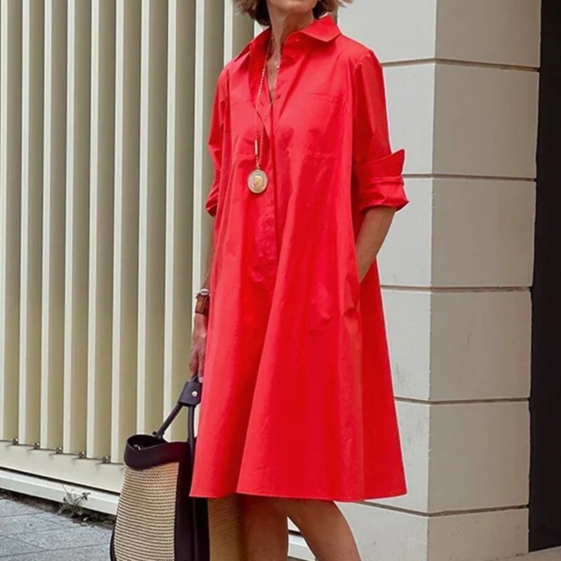 Lässiges Sommerkleid für Damen mit lockerer Silhouette 2
