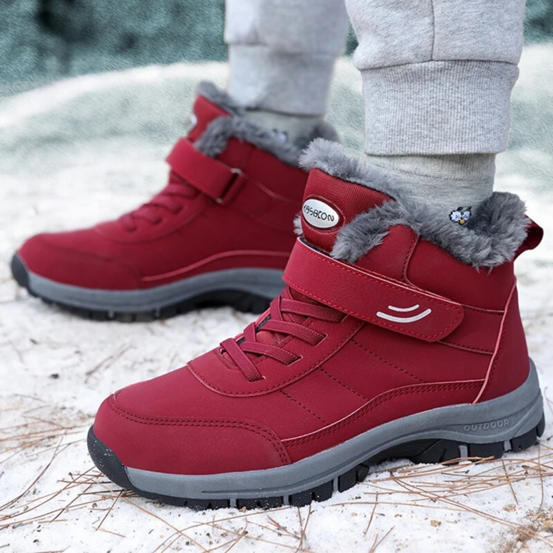 Leichte Schneestiefel im Felllook für Damen 5