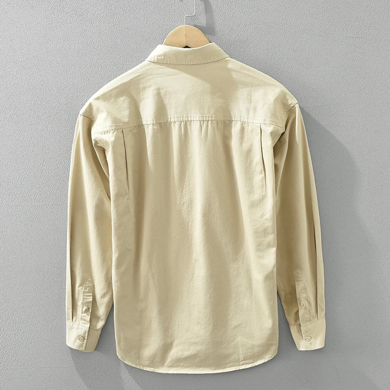 Herren Hemden Langarm Patchwork Baumwolle für Lässigen Stil 3