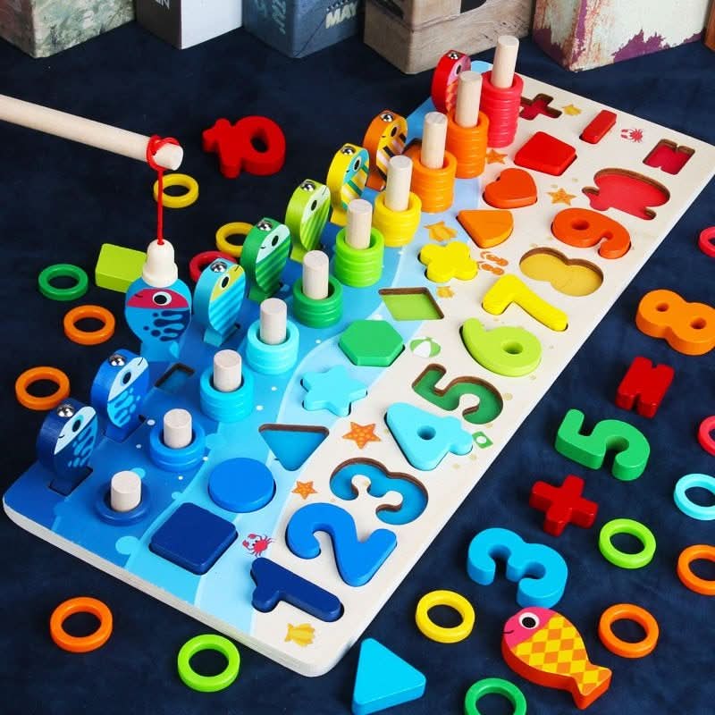 Lernspielbrett für Kinder zur Förderung von Zählen und Formen 7
