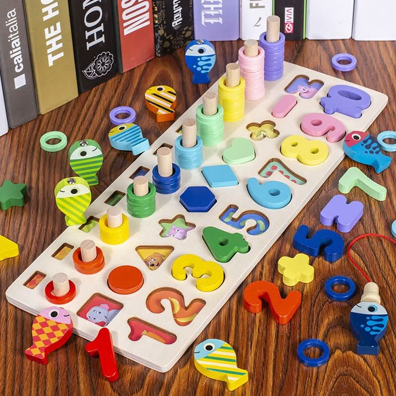 Lernspielbrett für Kinder zur Förderung von Zählen und Formen 8