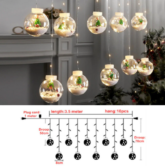 Lichterkette Weihnachtsbaum mit Fernbedienung - LED Lichterkette für Weihnachtsbeleuchtung Außen und Innen 2