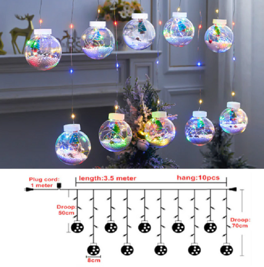 Lichterkette Weihnachtsbaum mit Fernbedienung - LED Lichterkette für Weihnachtsbeleuchtung Außen und Innen 5