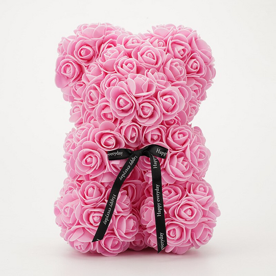 Liebesbär aus Kunstrosen – Personalisiertes Geschenk für Freundin, Geschenkartikel für besondere Anlässe 6