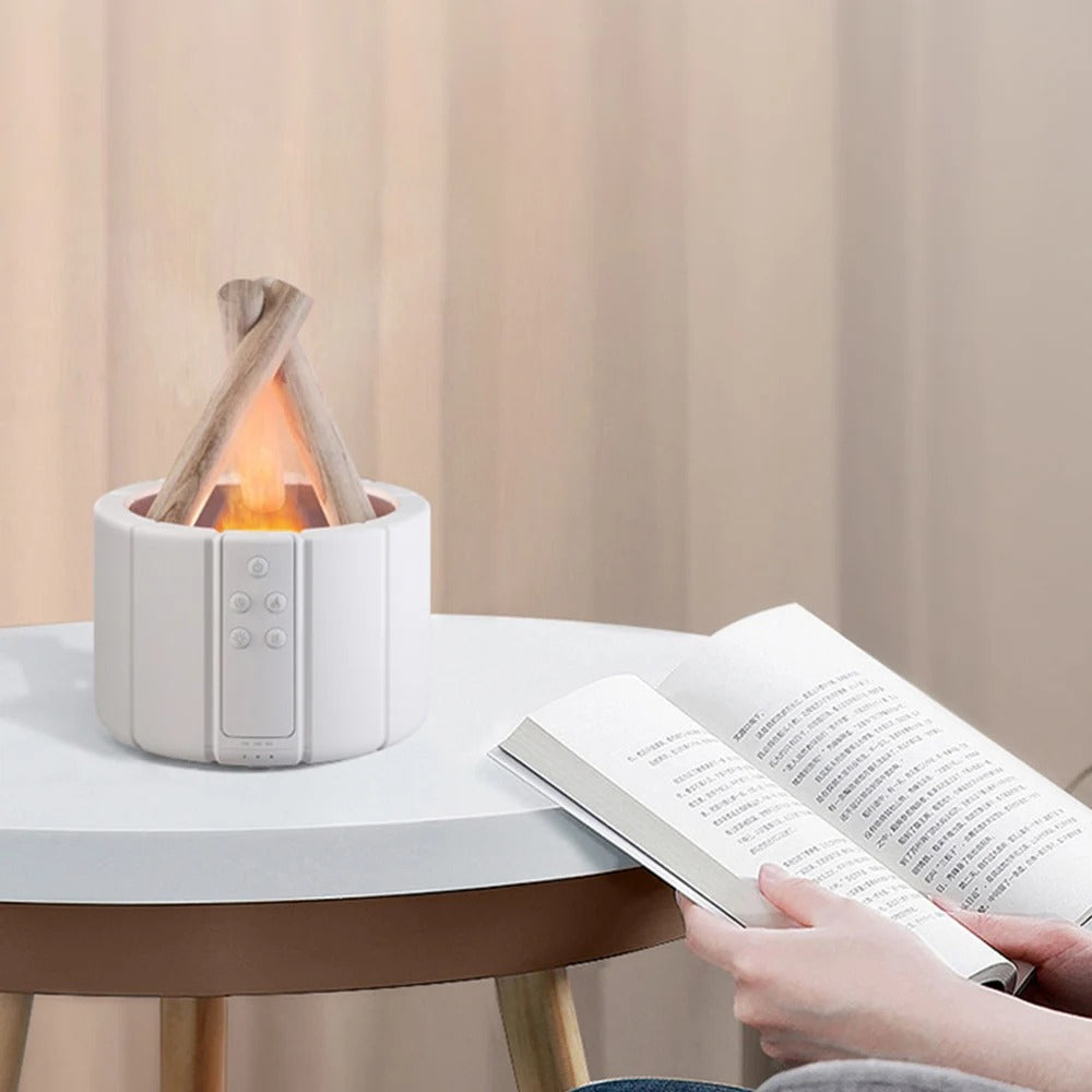 Luftbefeuchter Schlafzimmer Lagerfeuer-Design für Gemütlichkeit und Wohlfühlatmosphäre 4