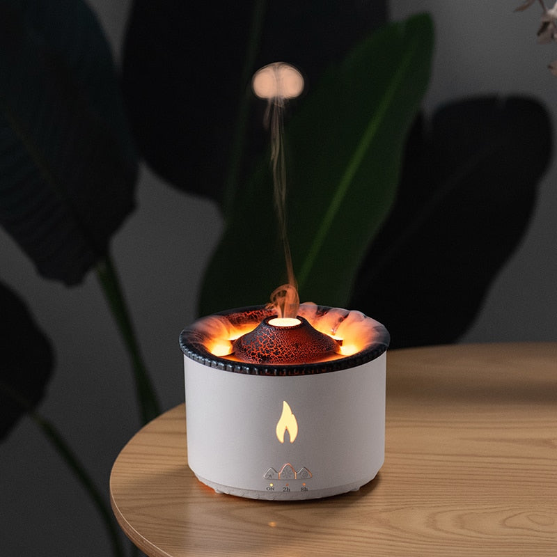 Luftbefeuchter Vulkan-Stil für Schlafzimmer und Wohnzimmer mit Sanftem Licht 0