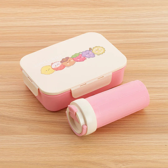 Lunchbox-Set für Kinder und Erwachsene mit Farbenfrohen Illustrationen 0