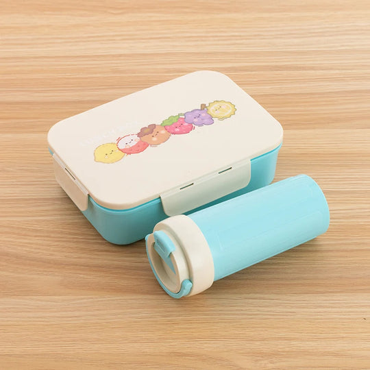 Lunchbox-Set für Kinder und Erwachsene mit Farbenfrohen Illustrationen 10