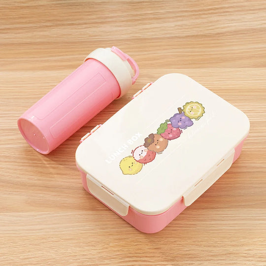 Lunchbox-Set für Kinder und Erwachsene mit Farbenfrohen Illustrationen 2
