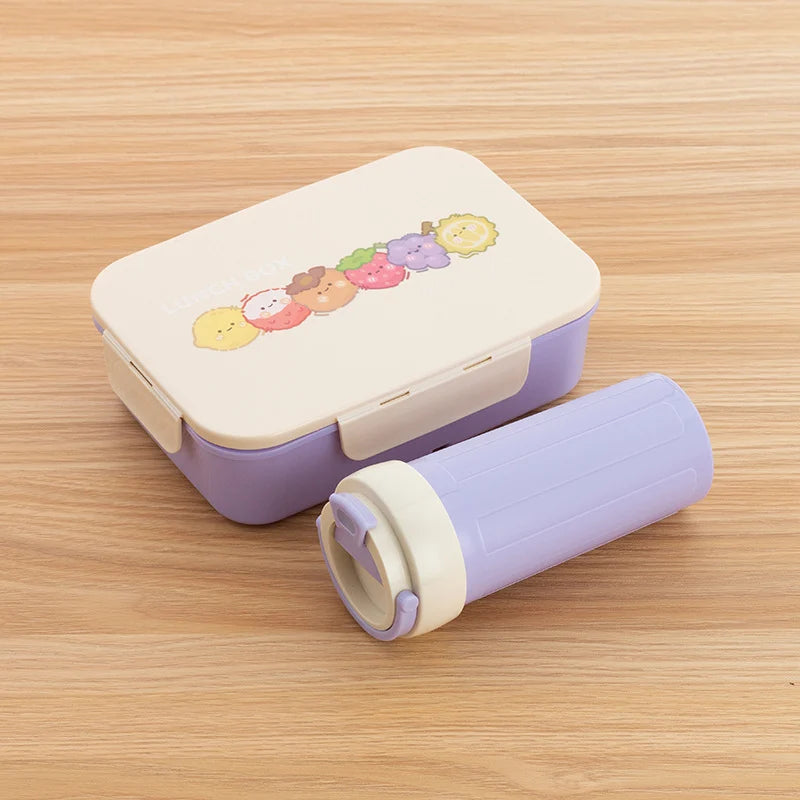 Lunchbox-Set für Kinder und Erwachsene mit Farbenfrohen Illustrationen 9