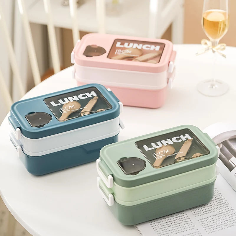 Lunchbox Doppellagig mit separaten Fächern für Damen und Herren 1