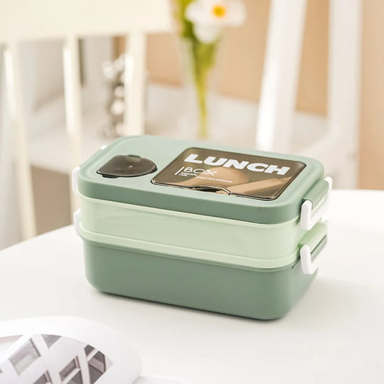 Lunchbox Doppellagig mit separaten Fächern für Damen und Herren 6