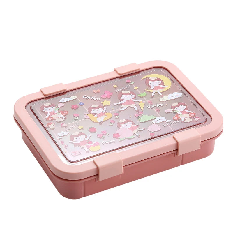 Lunchbox für Kinder mit Einhorn-Motiv und mehreren Fächern 4