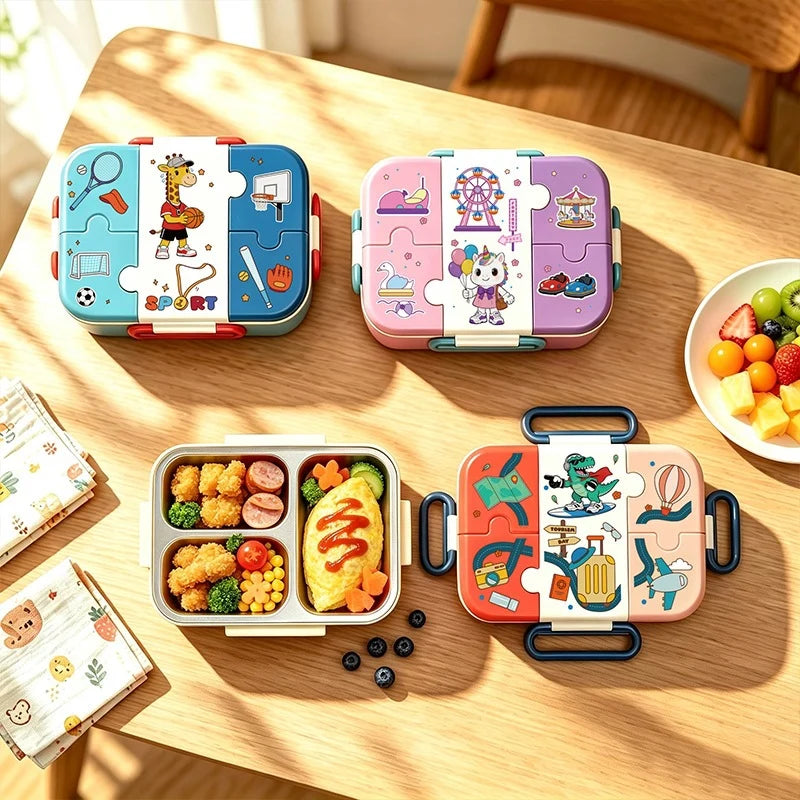 Lunchbox mit Sportmotiv und mehreren Fächern für Kinder und Erwachsene 1