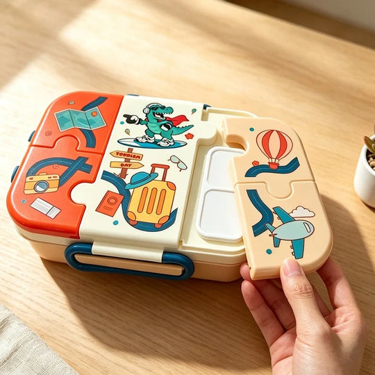 Lunchbox mit Sportmotiv und mehreren Fächern für Kinder und Erwachsene 2