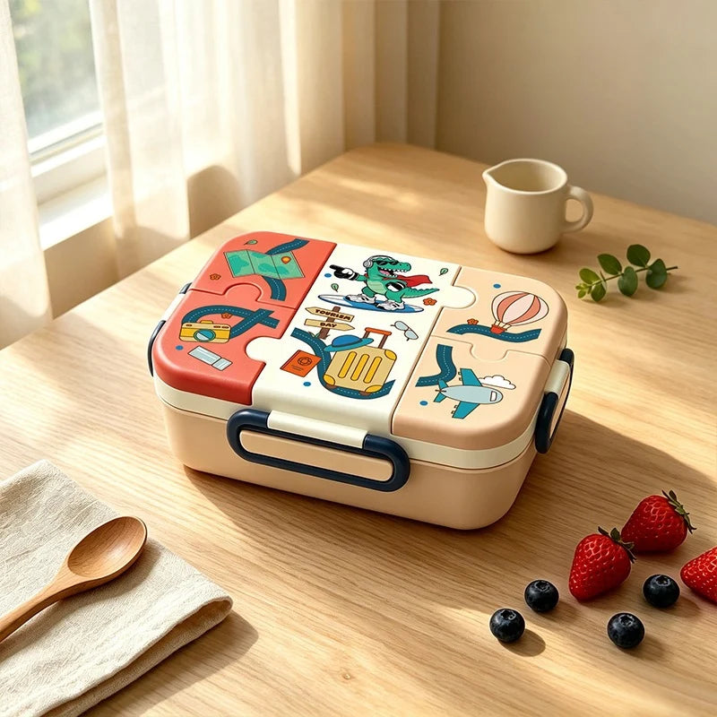 Lunchbox mit Sportmotiv und mehreren Fächern für Kinder und Erwachsene 7
