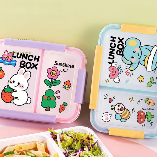 Lunchbox mit mehreren Fächern für Kinder und Erwachsene 0