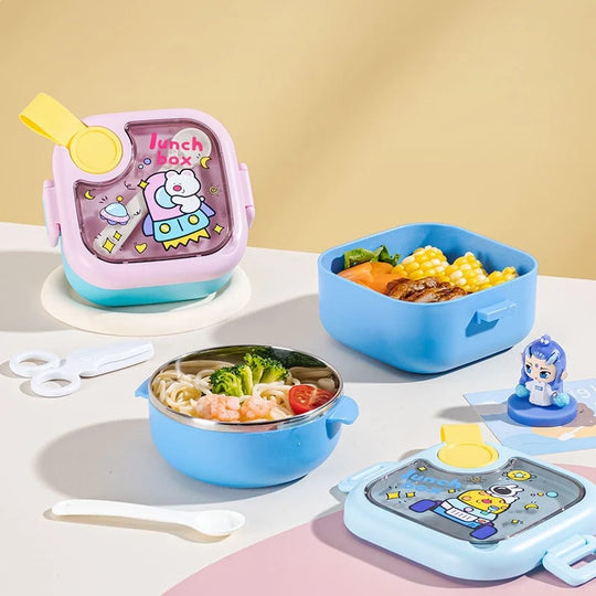 Lunchbox mit mehreren Fächern für Kinder und Erwachsene 0