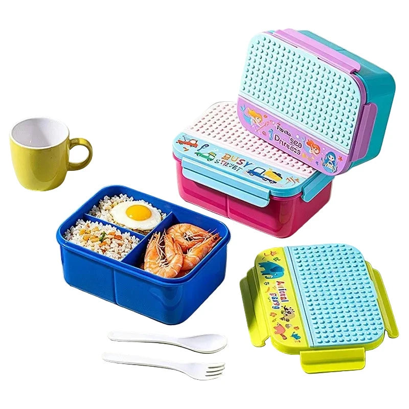 Lunchbox mit mehreren Fächern für Kinder und Erwachsene 0