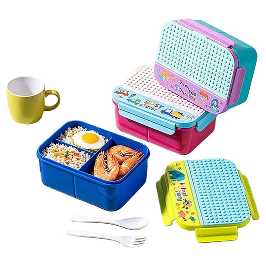 Lunchbox mit mehreren Fächern für Kinder und Erwachsene 0