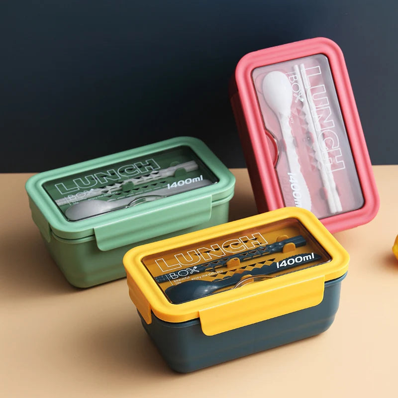 Lunchbox mit mehreren Fächern und Handyhalterung für Damen und Herren 1