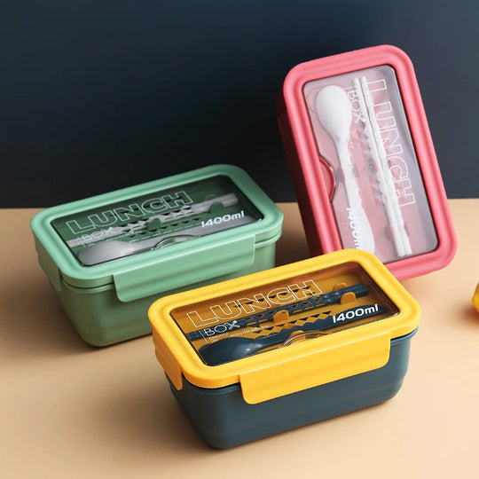 Lunchbox mit mehreren Fächern und Handyhalterung für Damen und Herren 1