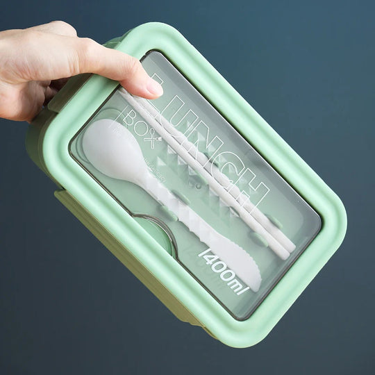 Lunchbox mit mehreren Fächern und Handyhalterung für Damen und Herren 2