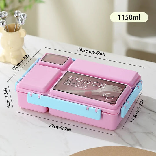 Lunchbox mit mehreren Fächern und sicherem Verschluss für Damen und Herren 0