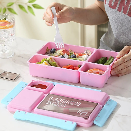 Lunchbox mit mehreren Fächern und sicherem Verschluss für Damen und Herren 1