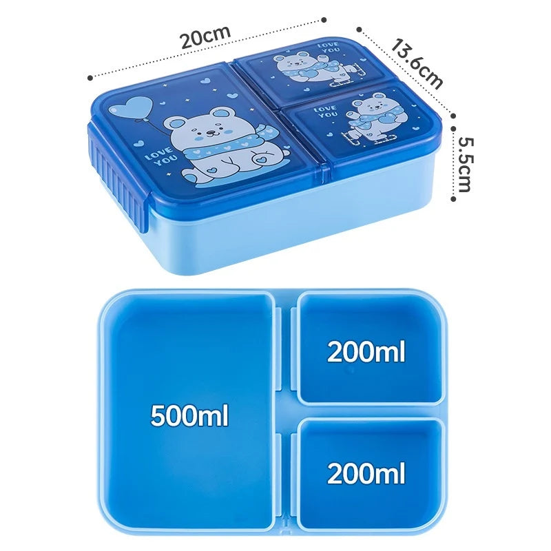 Lunchbox mit mehreren Fächern und verspieltem Design für Damen und Herren 2