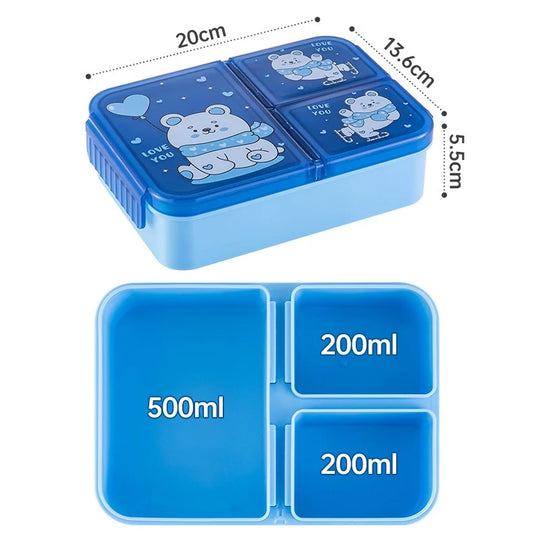 Lunchbox mit mehreren Fächern und verspieltem Design für Damen und Herren 2