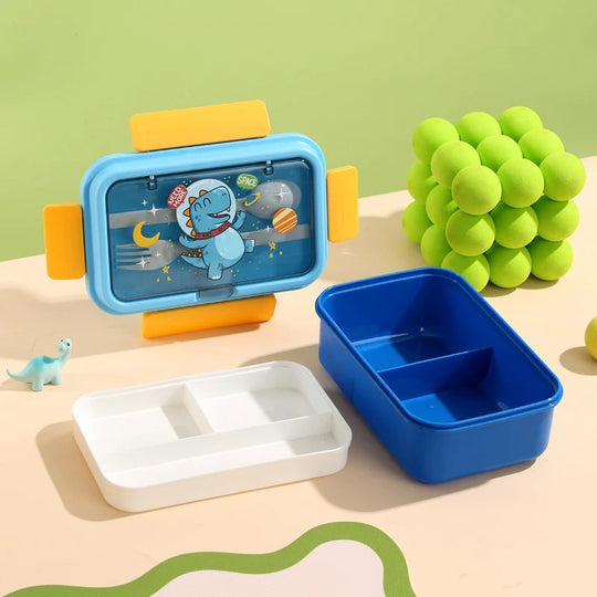 Lunchbox mit unterteilten Fächern und Cartoon-Design für Kinder und Erwachsene 8