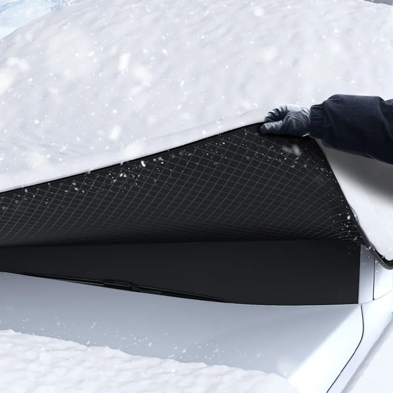 Magnetische Autoabdeckung für ganzjährigen Schutz - Auto Abdeckplane Winter, Wetterfest, Universelle Passform 3