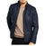 Herrenjacke PU-Leder Mit Stehkragen und Reißverschluss Modernes Design 3