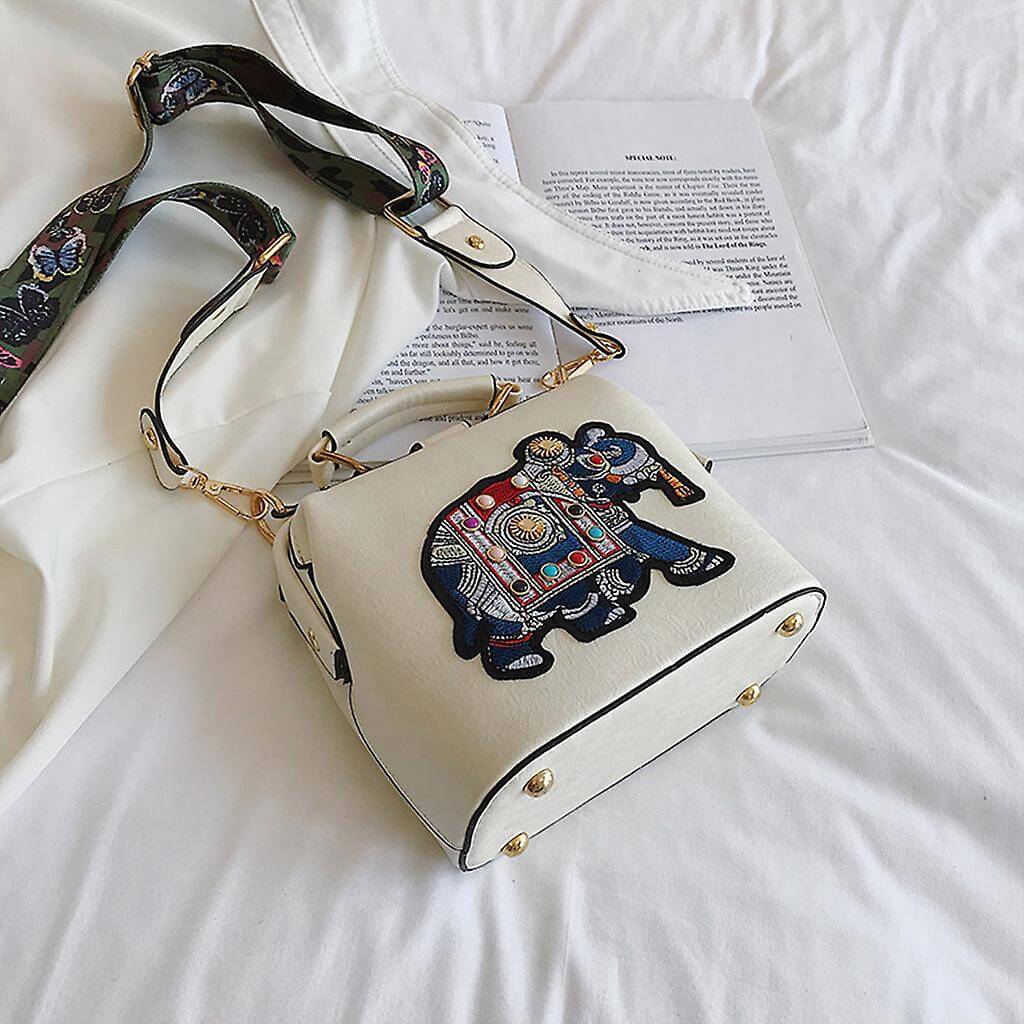 Mandala-Stickerei Tasche