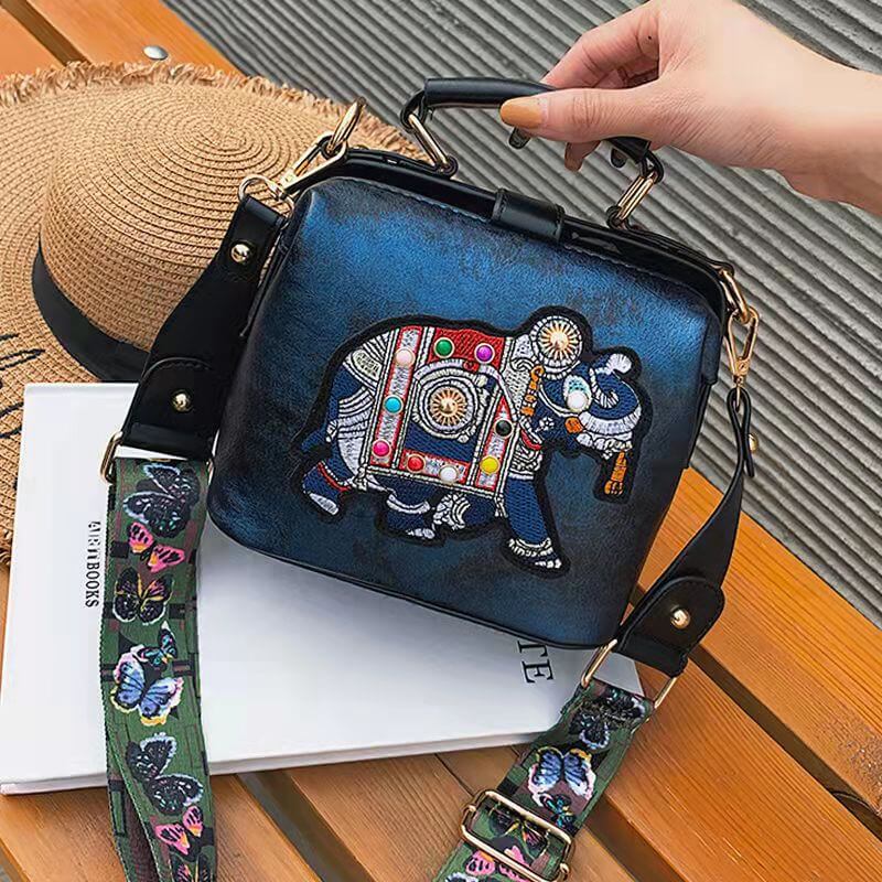 Mandala-Stickerei Tasche