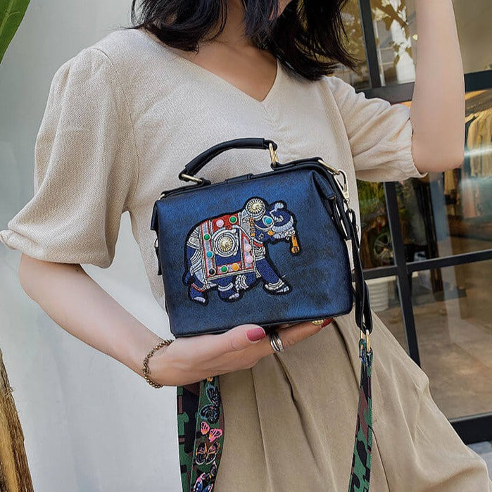 Mandala-Stickerei Tasche