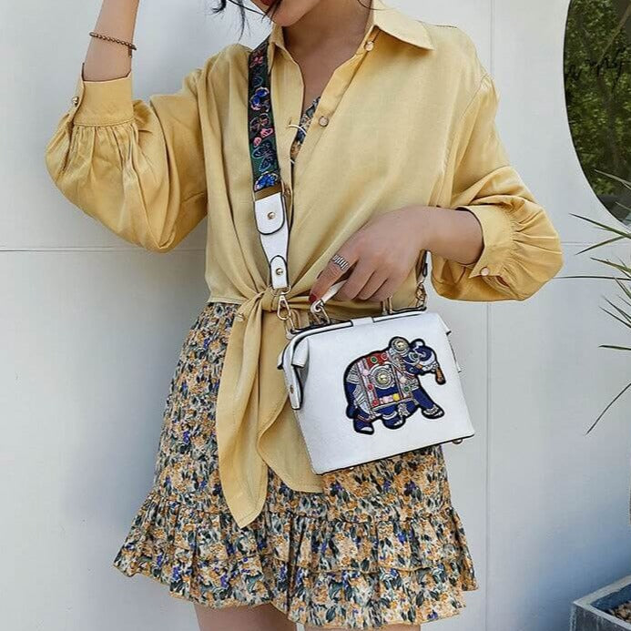 Mandala-Stickerei Tasche