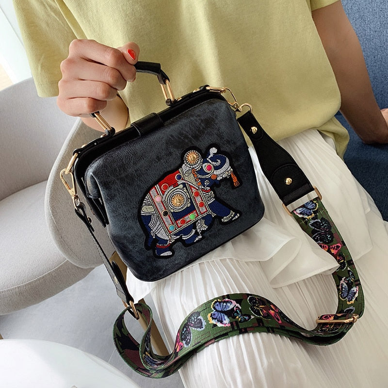 Mandala-Stickerei Tasche