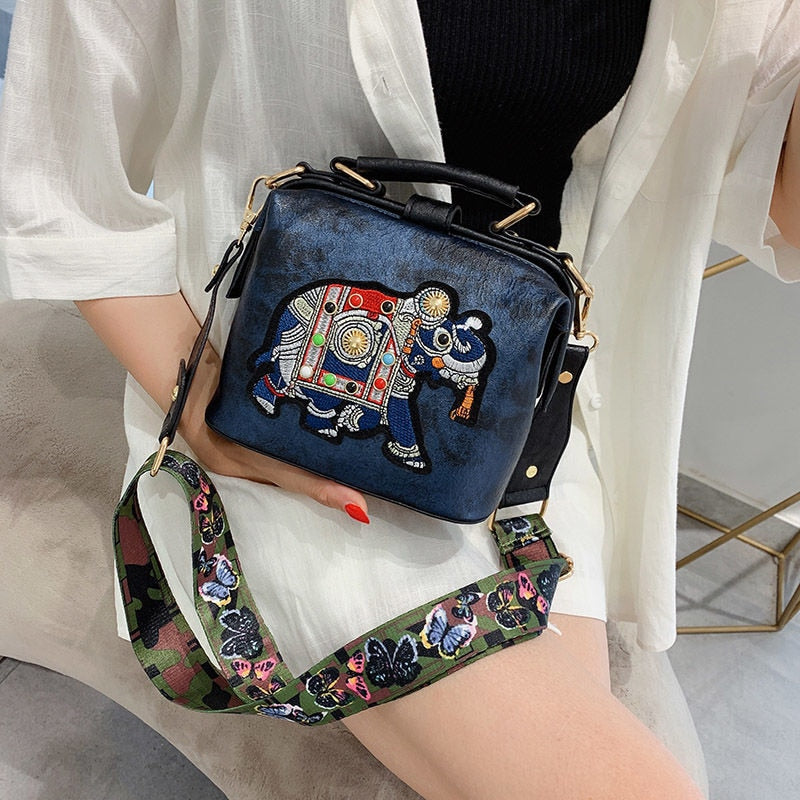 Mandala-Stickerei Tasche