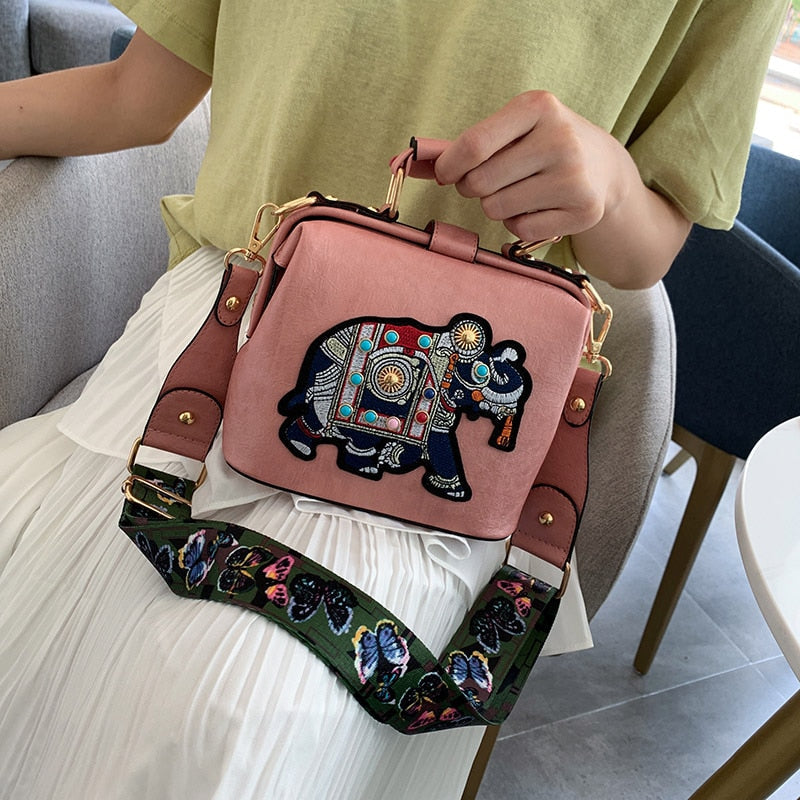 Mandala-Stickerei Tasche