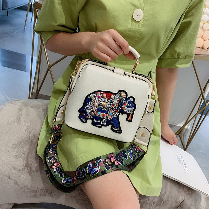 Mandala-Stickerei Tasche